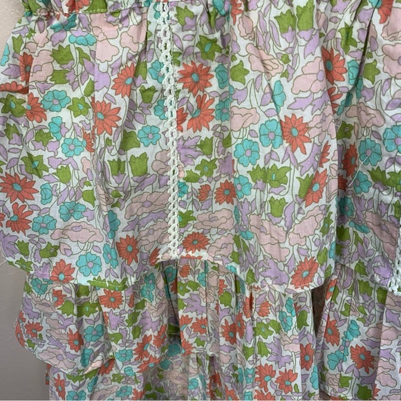 Love The Label Ines Cotton Tiered Floral Mini Dress - Picture 4 of 12